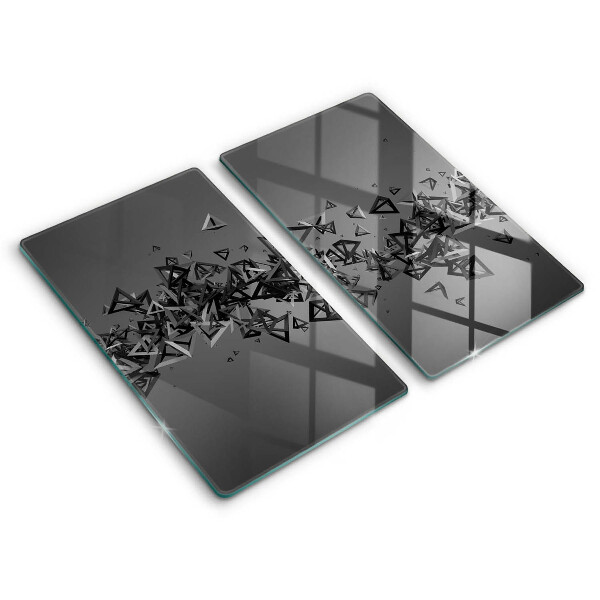 Tűzhelyvédő üveglap 2 sztuki Absztrakt 3D formák