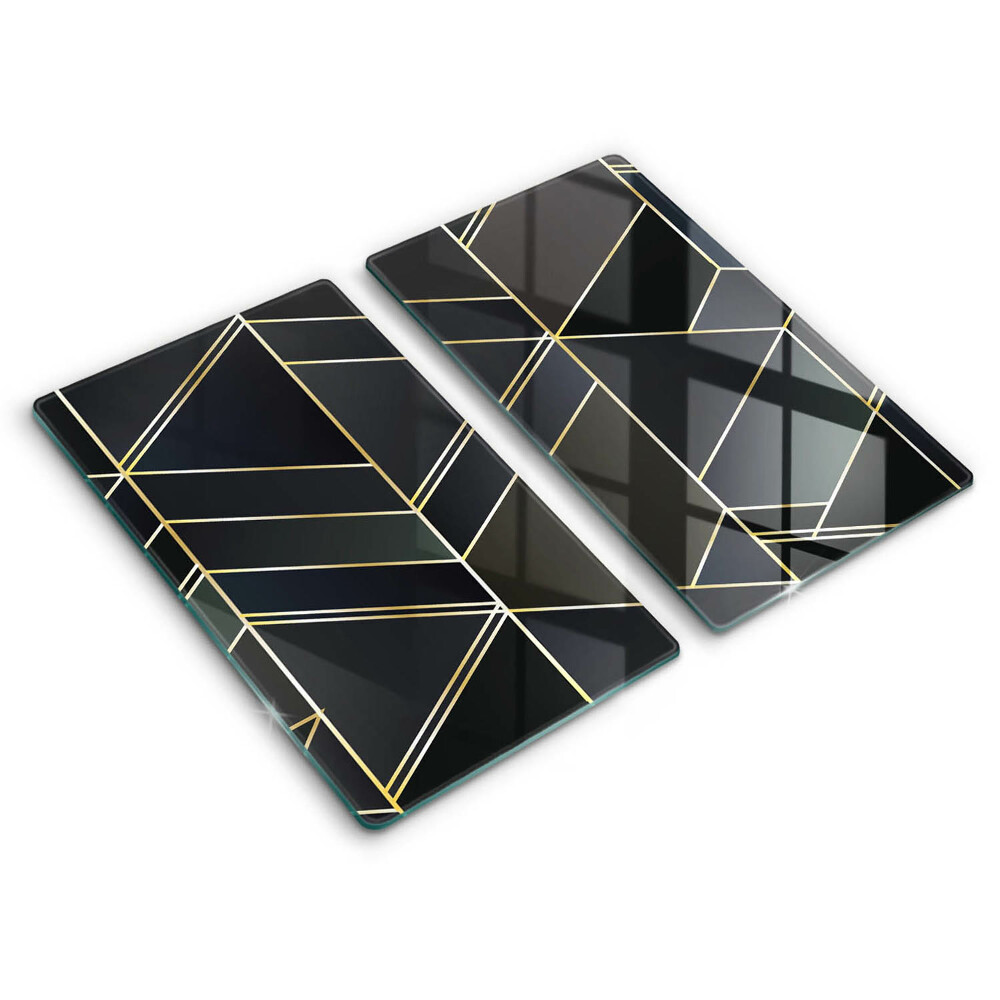 Tűzhelyvédő üveglap 2 darab Absztrakt háromszögek
