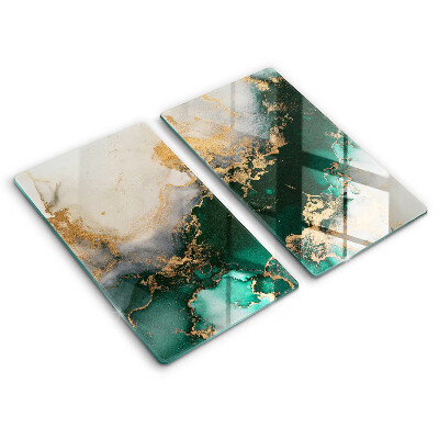 Tűzhelyvédő üveglap 2 darab Többszínű márvány