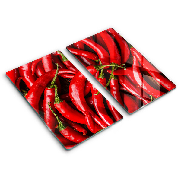 Tűzhelyvédő üveglap 2 sztuki Csípős chili paprika