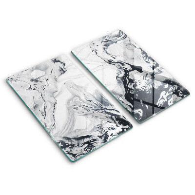 Tűzhelyvédő üveglap 2 darab Absztrakt tinta