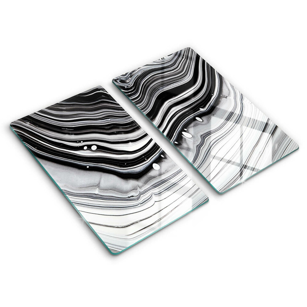 Tűzhelyvédő üveglap 2 darab Absztrakt tinta