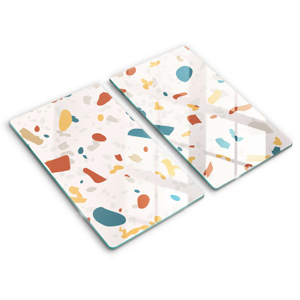 Tűzhelyvédő üveglap 2 darab Dekoratív kőből készült kőedények