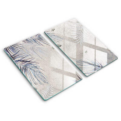 Tűzhelyvédő üveglap 2 darab Finom levelek