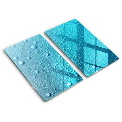 Tűzhelyvédő üveglap 2 darab Vízcseppek