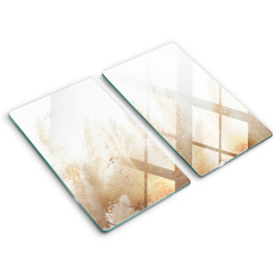 Tűzhelyvédő üveglap 2 darab Pampasz fű