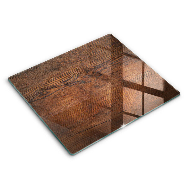 Főzőlap védő üveglap 60x52 cm Sötét fa tábla
