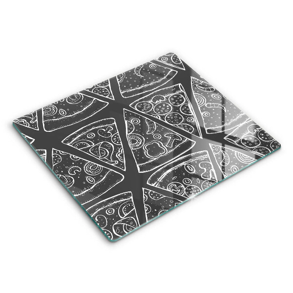 Főzőlap védő üveglap 60x52 cm Illusztráció egy pizza