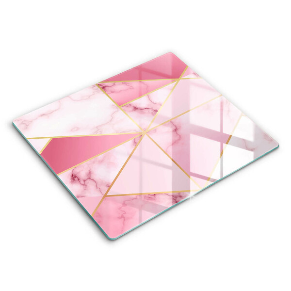 Főzőlap védő üveglap 60x52 cm Geometrikus márvány
