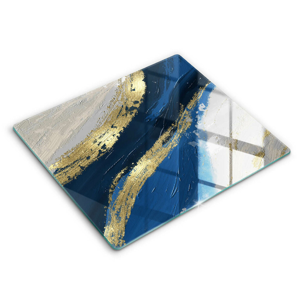 Főzőlap védő üveglap 60x52 cm Textúra arannyal