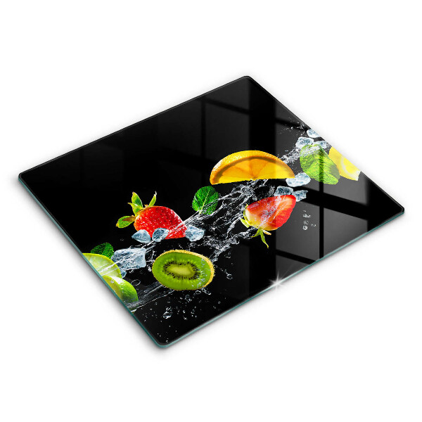 Főzőlap védő üveglap 60x52 cm Gyümölcs vízben