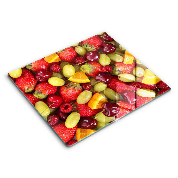 Főzőlap védő üveglap 60x52 cm Nyári gyümölcsök