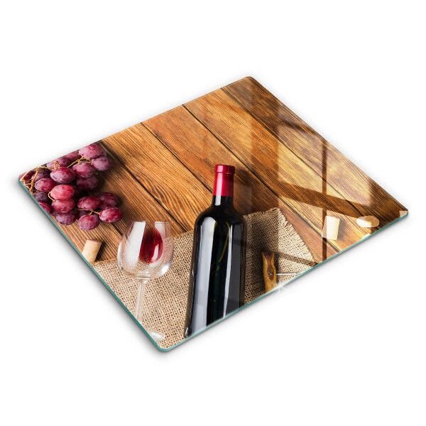Főzőlap védő üveglap 60x52 cm Egy üveg vörösbor