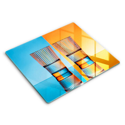 Főzőlap védő üveglap 60x52 cm Két pohár víz