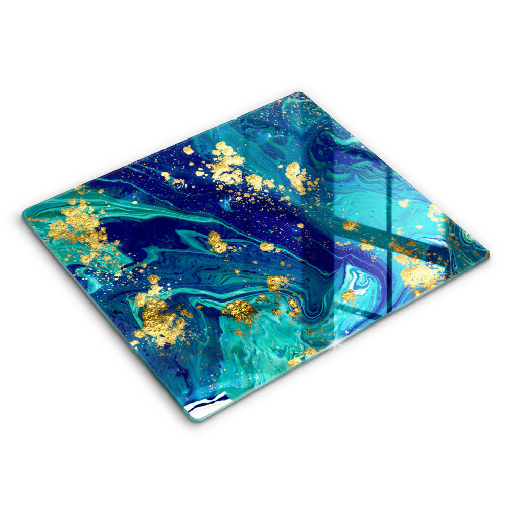 Főzőlap védő üveglap 60x52 cm Absztrakt arany