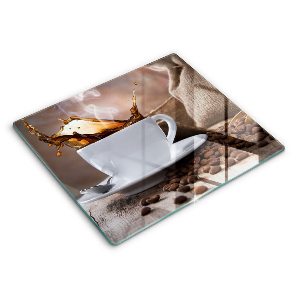 Főzőlap védő üveglap 60x52 cm Csésze és kávébab