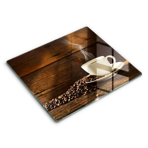 Főzőlap védő üveglap 60x52 cm Fából készült kávéscsésze
