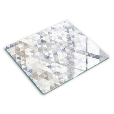 Főzőlap védő üveglap 60x52 cm Mintás háromszögek