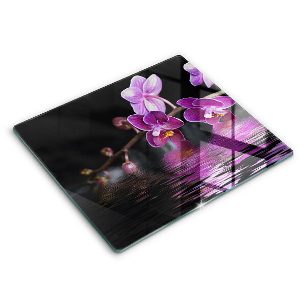 Főzőlap védő üveglap 60x52 cm Orchidea víz zen