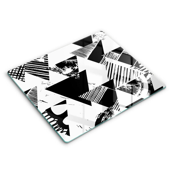 Főzőlap védő üveglap 60x52 cm Geometrikus háromszögek
