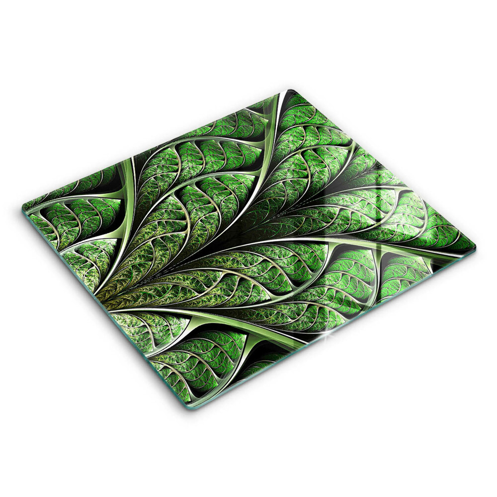 Főzőlap védő üveglap 60x52 cm Vénás levélszerkezet