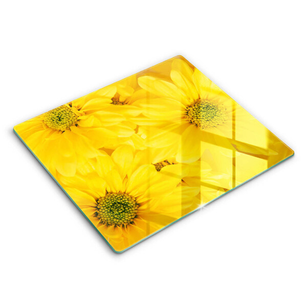 Főzőlap védő üveglap 60x52 cm Virágszirmok