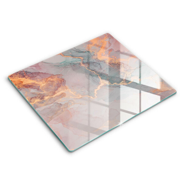Főzőlap védő üveglap 60x52 cm Márvány arannyal