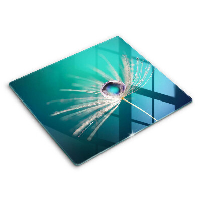 Főzőlap védő üveglap 60x52 cm Harmat a pitypangon