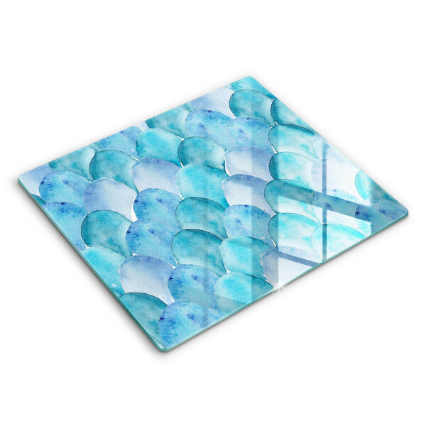 Főzőlap védő üveglap 60x52 cm Akvarell pikkelyek