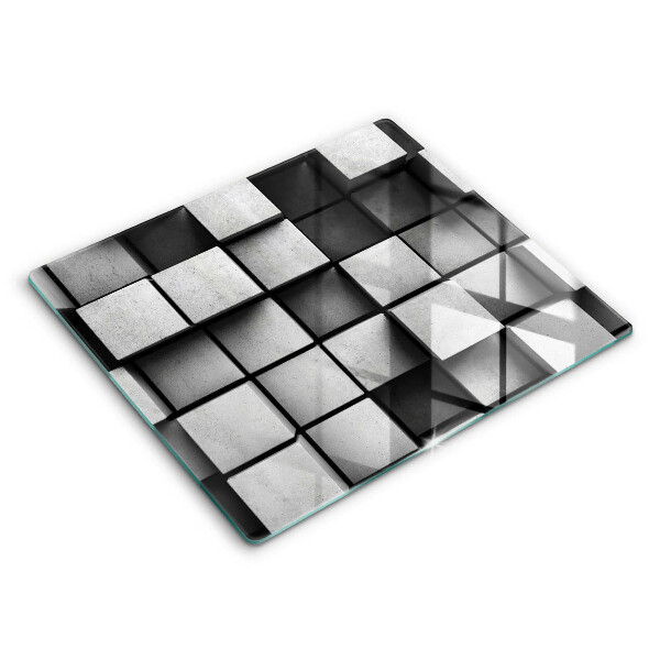 Főzőlap védő üveglap 60x52 cm 3D geometriai háttér