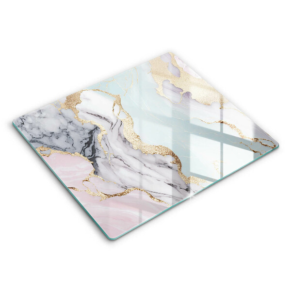 Főzőlap védő üveglap 60x52 cm Pasztell márvány