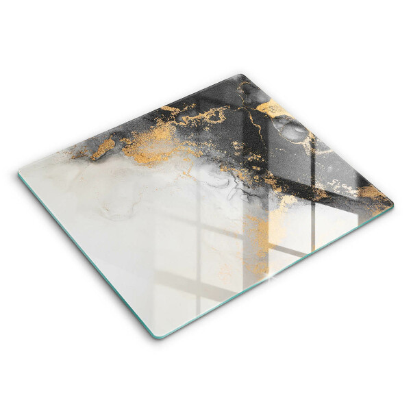 Főzőlap védő üveglap 60x52 cm Absztrakció arannyal