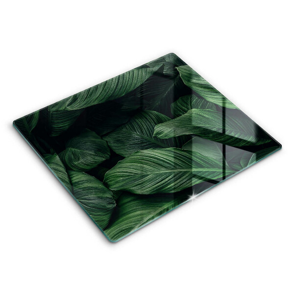 Főzőlap védő üveglap 60x52 cm Sötét levelek