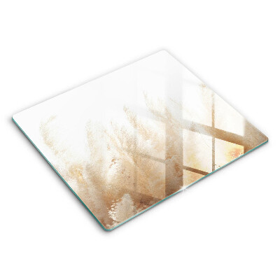 Főzőlap védő üveglap 60x52 cm Pampas fű