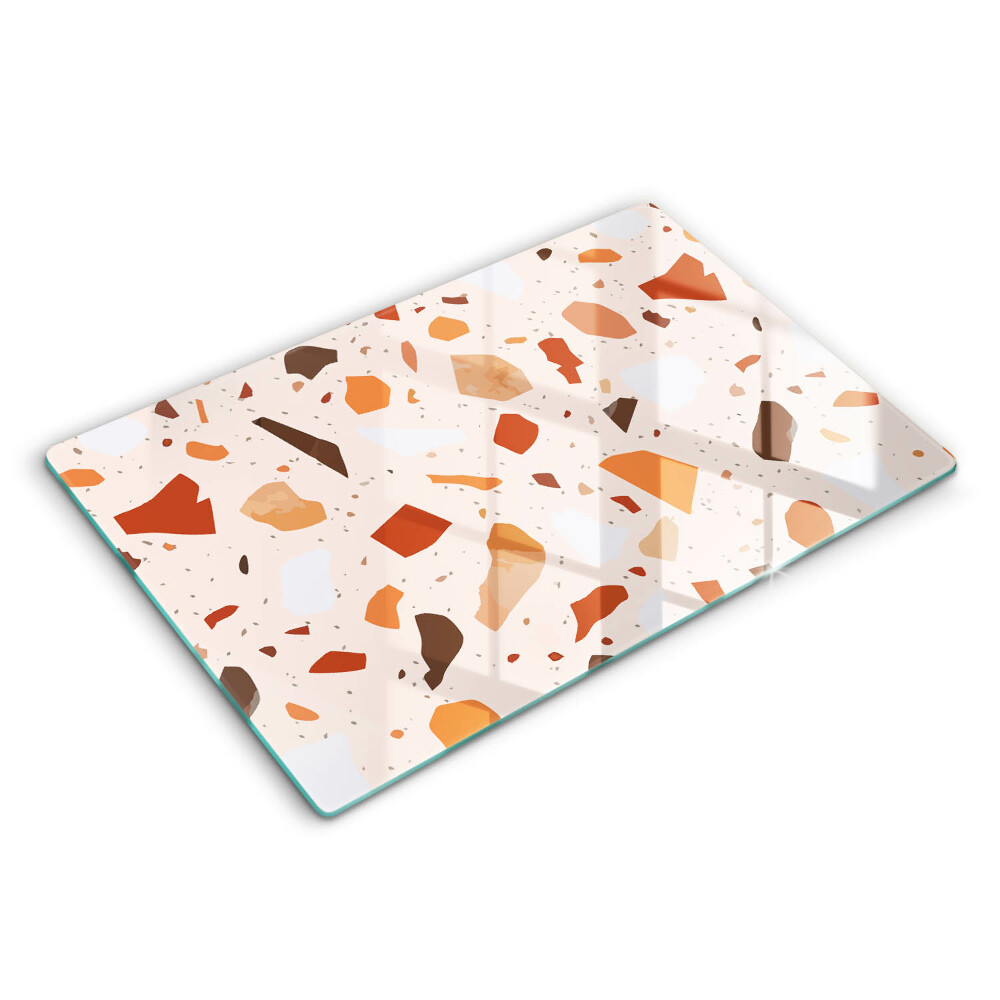 Üveg tűzhelyvédő 80x52 cm Dekoratív kőedény