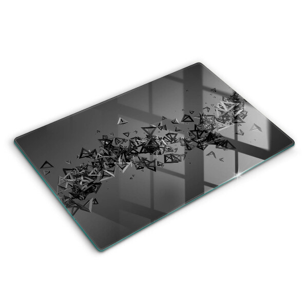 Üveg tűzhelyvédő 80x52 cm Absztrakt 3D formák