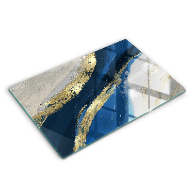 Üveg tűzhelyvédő 80x52 cm Textúra arannyal