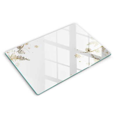 Üveg tűzhelyvédő 80x52 cm Téli dekorációk