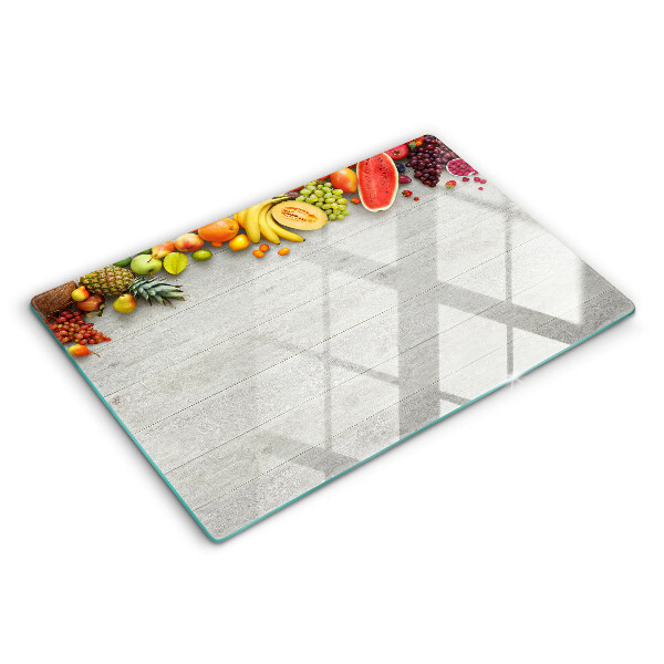 Üveg tűzhelyvédő 80x52 cm Gyümölcsök borítókon
