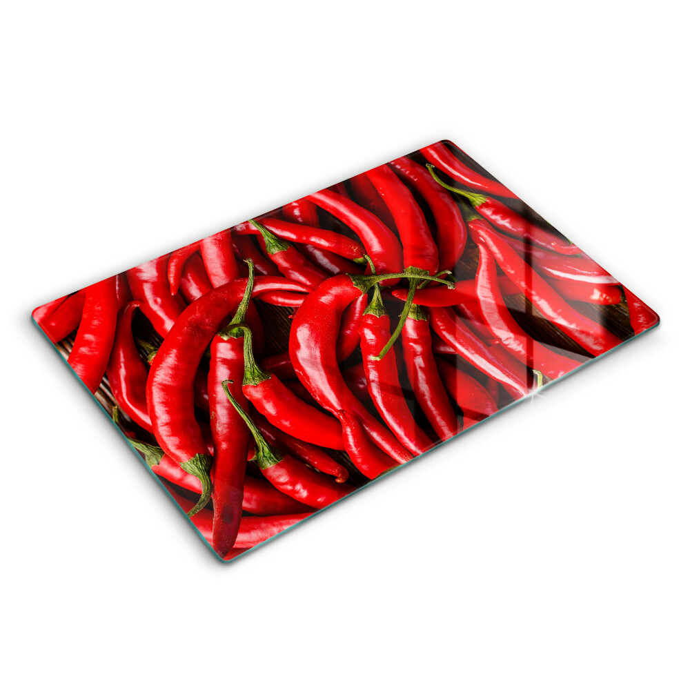 Üveg tűzhelyvédő 80x52 cm Csípős chili paprika
