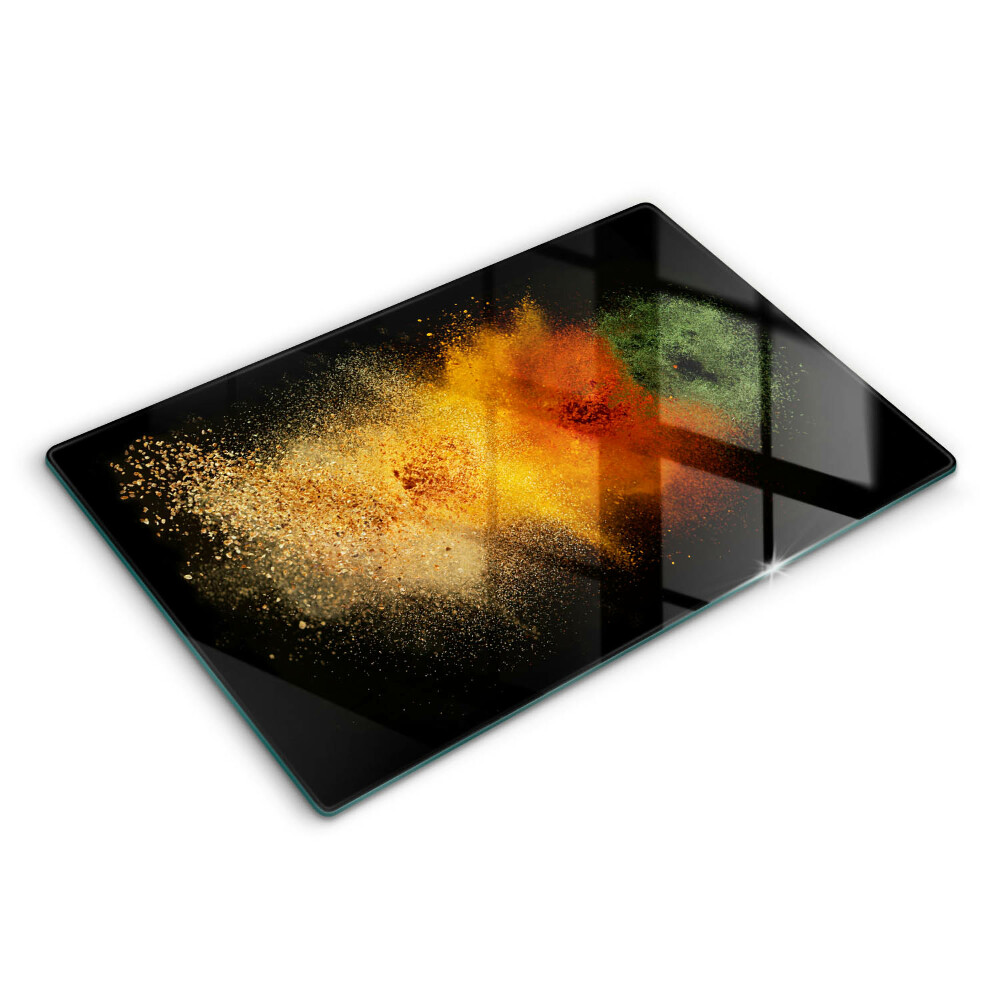 Üveg tűzhelyvédő 80x52 cm Színes fűszerek