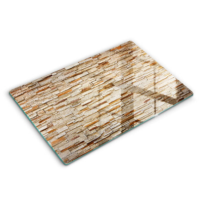 Üveg tűzhelyvédő 80x52 cm Textúra dekoratív kövek