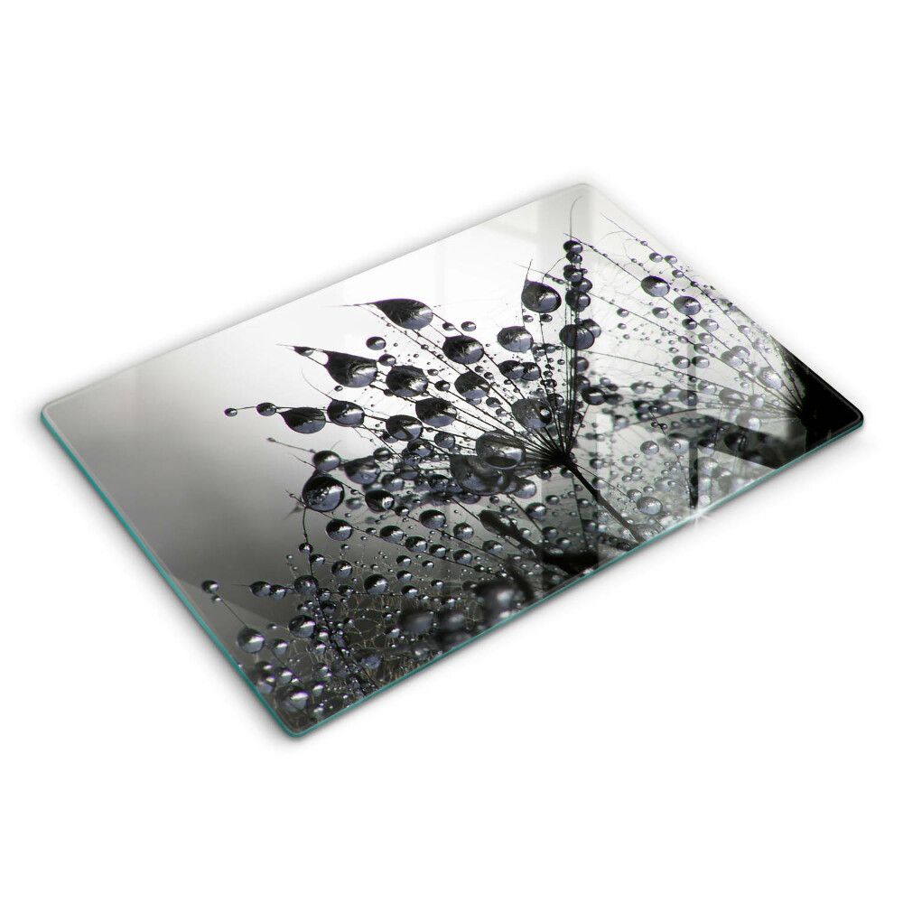 Üveg tűzhelyvédő 80x52 cm Fúvókák és harmat