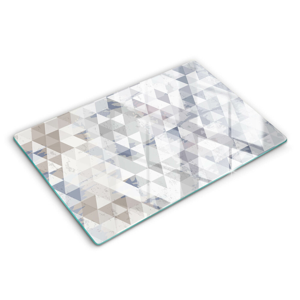Üveg tűzhelyvédő 80x52 cm Mintás háromszögek