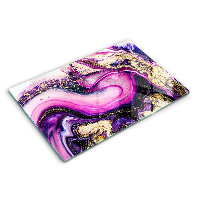 Üveg tűzhelyvédő 80x52 cm Absztrakt design arany