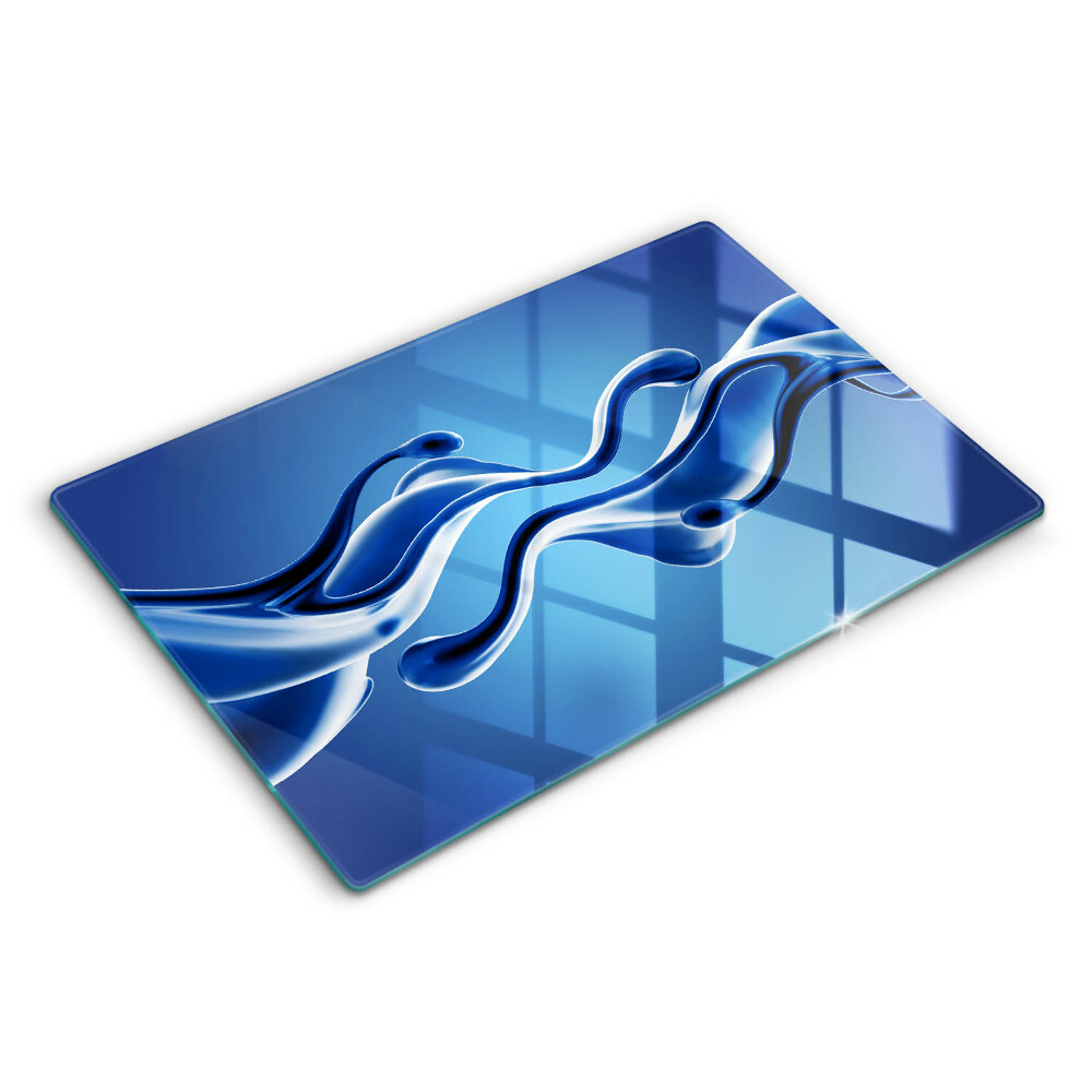 Üveg tűzhelyvédő 80x52 cm Folyékony absztrakció