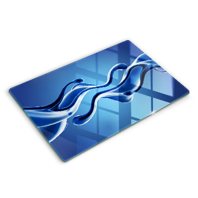 Üveg tűzhelyvédő 80x52 cm Folyékony absztrakció