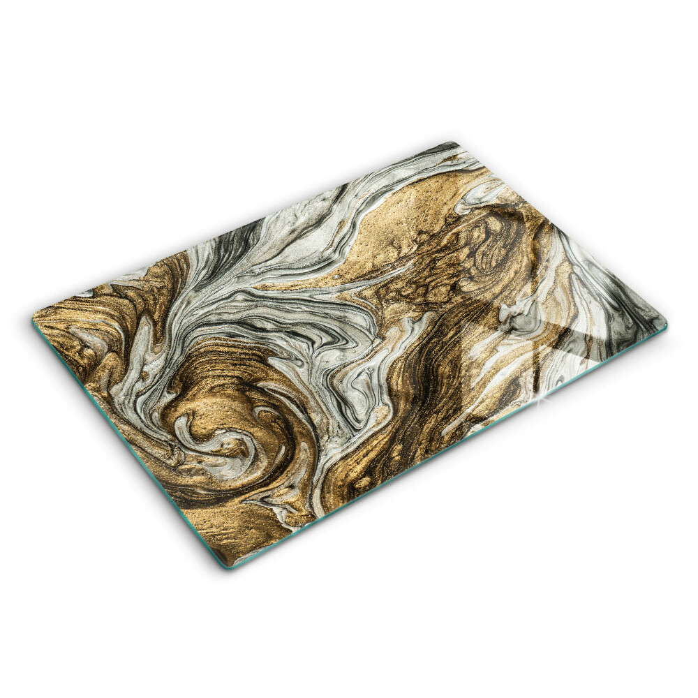 Üveg tűzhelyvédő 80x52 cm Gazdag absztrakció