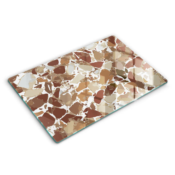 Üveg tűzhelyvédő 80x52 cm Kő díszítő foltok