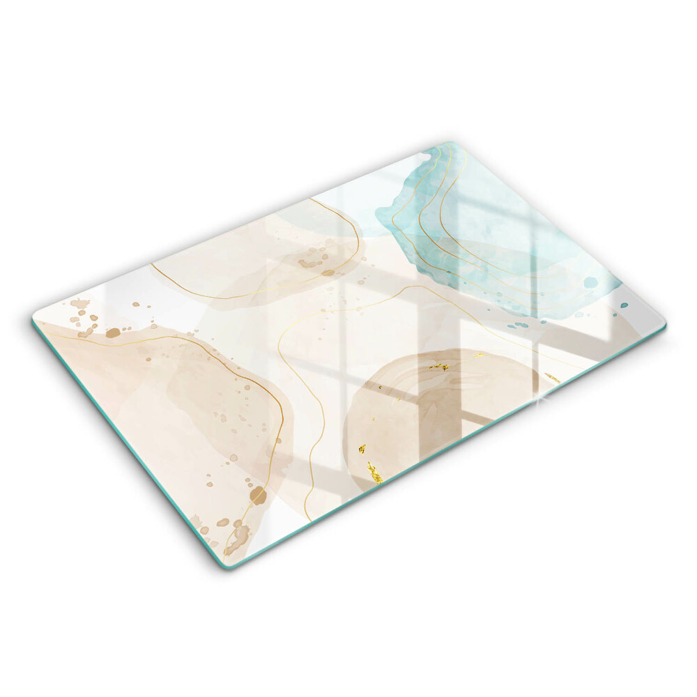 Üveg tűzhelyvédő 80x52 cm Fényes boho formák